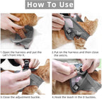 Gray X-Small Adjustable Breathable Reflective Harness for Small Cats and Dogs
