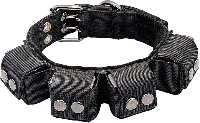 Tactical Weighted Dog Collar - Weights for Training & Exercise - Free Weights, Small, Medium, Large Dogs