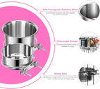 2 Pcs Small Pet Dog Food Water Bowl for Cage Stainless Steel Non-Spill Kennel Hanging Cats Pets Bowls with Clamp Holder Crate Feeder Dish for Small Dogs Pets (5.1x2.9'' & 4.7x1.9'')