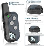 Shock Collar for Dogs, IP67 Waterproof Dog Training Collar with Remote, 3 Training Modes with Beep, Vibration, and Safe Static, Rechargeable E Collar for Large Medium
