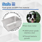 PEDAY 2.64 Gallon Extra Large Dog Water Bowl, 18/8 Human Grade Stainless Steel - Silver Nonslip