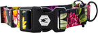 Wolfgang Heavy Duty Martingale Dog Collar with Quick Release Nylon Buckle for Walking & Training, DarkFloral Print, Medium