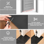 Uross Carpet Protector for Pets -3.6FT Black Round Corner Plastic Under Door Cat Carpet Protector for Doorway, Anti Cat Scratch Carpet Protector Mat, Stop Cats from Scratching