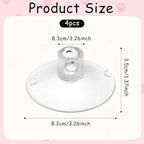 4 PCS Window Perch Suction Cup Large Replacement Clear PVC Sucker Pads Powerful Suction Cups for Cat Window Bed Seat Hammocks