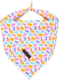 Elegant little tail Spring Dog Bandana, Cute Sailor Bow Washable Pink Dog Scarf Female or Male Square Bib Kerchief Scarf Adjustable Pet Bandana for Medium Large Dogs