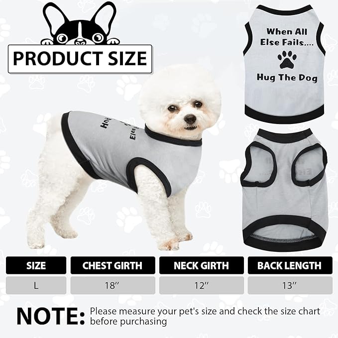 Reginary 8 Pcs Dog Clothes for Small Dogs Boy Summer Shirts Soft Breathable Chihuahua Yorkie Cute Pattern Sleeveless Puppy Cat Tank Top Tee Vest Fit for Mini and Medium Dogs(Large)