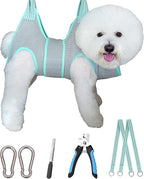 Dog Grooming Hammock Harness, Small Dog Groming Sling, Gray Dog Hanging Harness for Nail Trimming,Dog Nail Clipping Hanger Restraint Holder
