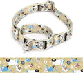 Martingale Dog Collars - Flower Multicolor Cute Patterns, Adjustable Nylon Training Dog Collar Suitable for Boy and Girl Dogs Medium Large Dogs (13, L)