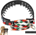 Mayerzon Martingale Dog Prong Collar for Pulling, Personalized Vintage Slip Pinch Collar with Buckle for Large Medium Small Dogs for Walking Training and Festivals(L, Pop Art)