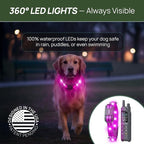 Dog Shock Collar (New Version) with 360° LED Lights – 4200FT Dog Training Collar with Remote, IPX8 Waterproof, Beep/Vibration/Safety Shock Modes, Rechargeable E-Collar for Dogs