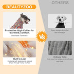 BEAUTYZOO Small Dog Sweater -Turtleneck Pullover Classic Cable Knit Fuzzy Winter Coat Dog Cold Weather Clothes for Small Medium Dogs Puppy Girl Boys(Multi-Black, XS)