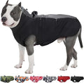 Dog Coat Winter Warm Dog Jackets for Large Dogs Reflective Snowsuit with Harness Fleece Dogs Snow Jacket Waterproof Pet Clothes for Cold Weather