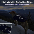 Lelepet Warm Dog Coat Waterproof Dog Jacket for Extra Large Dogs Reflective Fleece Vest with Adjustable Buckle Hook & Loop Windproof Cold Weather Coats for Small Medium Large Dogs, Army Green, XXXL