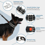 Mayerzon Martingale Dog Collar for Pulling, Patented No Pull Training Walking Collar with Buckle for Medium Large Dogs Bulldog Pitbull German Shepherd, Reflective, Adjustable, Heavy-Duty(M, Black)