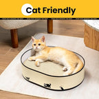 Cat Scratcher Box with 4 Cat Scratching Pads, Mess-Free Design, Refill Scratch Pad, Heavy Duty Corrugated Cardboard Lounger, DIY Stickers Decoration, for Multi-Cat Homes