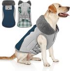 Doglay Dog Coat Waterproof Warm Dog Winter Jacket,Christmas Reflective Fleece Puppy Winter Coat with Harness Hole, Adjustable Snow Jacket for Small Medium Large Dogs