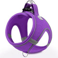 Joytale Small Dog Harness, Breathable Mesh Step-in Vest, Reflective Soft Padded Harnesses for Medium Dogs, Purple, XL