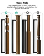 COMOMY 30" Tall Baby Gate for Stairs Doorways, Fits Openings 29.5" to 40.5" Wide, Auto Close Extra Wide Dog Gate for House, Pressure Mounted Easy Walk Through Pet Gate with Door, Black