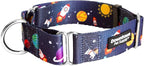 Downtown Pet Supply Big and Wide Durable Martingale Training Collars for Dogs and Puppy in Small,Medium,Large,and Extra Large Dog Collar (Space),X-Large: 18.5 inch-34