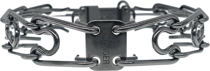 Herm Sprenger Black Stainless Steel Prong Dog Collar with ClicLock Buckle for Small Medium Large Dogs Ultra-Plus Training Pinch Collar with Quick Release Made in Germany