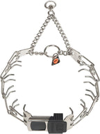Herm Sprenger Dog Training Prong Collar with Quick Release Cliclock Buckle & Swivel Ring | Adjustable Length German Made Stainless Steel Collar for Small to Medium Dogs Up to 15" Neck (2.25mm Prongs)