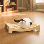 PETKARAY Sisal Cat Scratching Board, Curved Sisal Cat Scratcher, Large Indoor Kitty Scratch Pad, Heavy Duty Arc Lounge Bed for Kitten