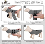 Queenmore XL Dog Sweaters, Soft Fleece Vest Pullover Dog Jacket with Leash Hole, Warm Winter Dogs Clothes Cold Weather Doggy Dachshund Sweater for Large Dogs Cats Boy or Girl (Grey, XL)
