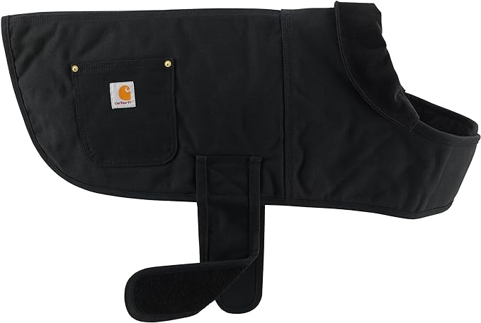 Carhartt Firm Duck Insulated Dog Chore Coat, Durable Weather Resistant Jacket for Cold and Windy Conditions, Black, Medium
