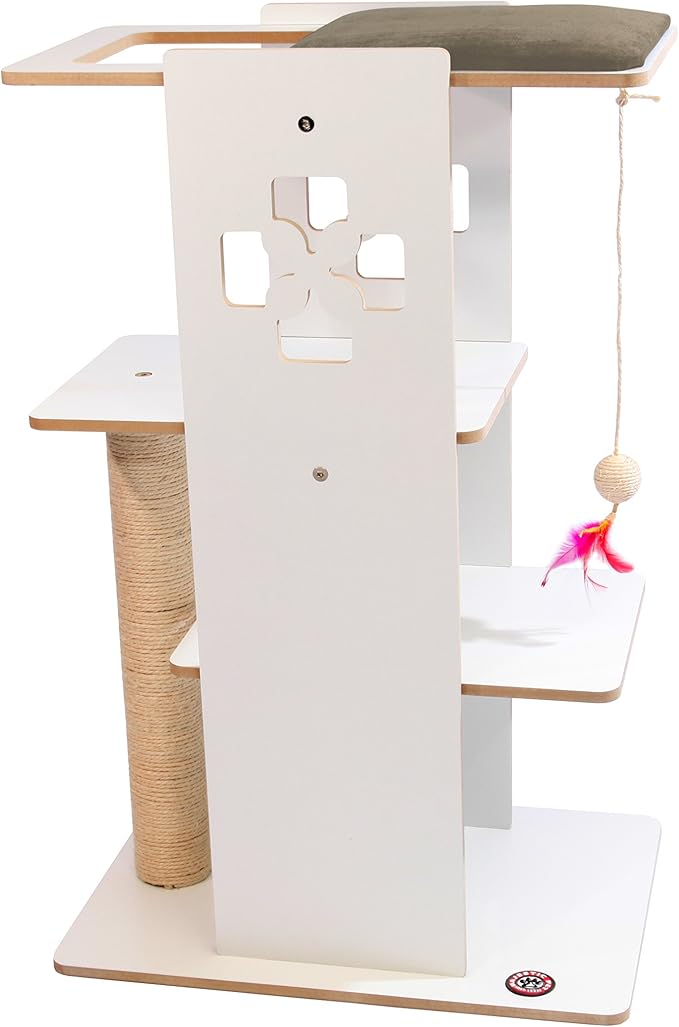 Majestic Pet Luxe Modern Cat Tree Condo Furniture Products - 36 in. x 23 in. x 16.5 in. (Gray)