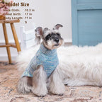 BEAUTYZOO Small Dog Sweater -Turtleneck Pullover Classic Cable Knit Fuzzy Winter Coat Dog Cold Weather Clothes for Small Medium Dogs Puppy Girl Boys(Gradient Cyan, S)