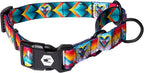 Wolfgang Heavy Duty Martingale Dog Collar with Quick Release Nylon Buckle for Walking & Training, MountainVibes Print, Medium