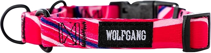 Wolfgang Heavy Duty Martingale Dog Collar with Quick Release Nylon Buckle for Walking & Training, MarbleSwirl Print, X-Large