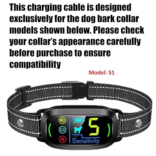Replacement Magnetic Charging Cable for S1 Dog Bark Collar, USB Charger Cord for Smart Dog Training Collar - Short Circuit and Overcurrent Protection