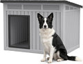 Bifanuo Dog House Outdoor Indoor for Large Dog - Weatherproof & Removable Roof, Easy Assemble and Clean for Medium to Large Dogs(Grey, 41.2" L x 31" W x 31.5" H)