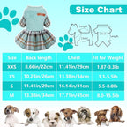 Dog Sweater Dog Winter Clothes for Small Dogs Boy Girl Fall Puppy Dress Warm Fleece Chihuahua Yorkie Teacup Doggie Sweaters Dresses Doggy Sweater for Small Dogs Girl Cat Outfits, Green Plaid, XS