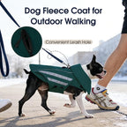 IECOii 4XL Winter Dog Coat - Adjustable Warm Fleece Jacket Reflective Cold Weather Coats Waterproof Dogs Vest for Barrel Chest Giant Breeds, Great Dane, Snow & Rain Walking, Skiing, Green, Sizes XXXXL