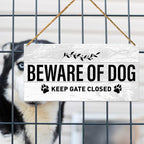 Dog Sign for Front Door - Keep Gate Closed, Beware of Warning for Home Decor, Fence Yard Decoration - Gift for Dog Dad Mom Lover Owner