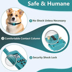 Ultra-Small Dog Shock Collar, Ultra-Thin & Light Dog Training Collar with Remote for Small Dogs 5-15lbs & Medium Large Dogs, 2000ft Range, Waterproof, Rechargeable,Cyan