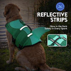 ASENKU Dog Life Jacket - Pet Safety Vest for Swimming & Boating, Shark Life Jacket with Floatation, Dog Lifesavers Swimsuits for Small Medium Large Dogs (MintMix, XS)
