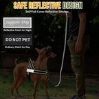 SlowTon No Pull Dog Harness - Heavy Duty Dog Harness and Leash Set for Medium Large Dogs, Reflective Tactical Harness with Soft Padded and Front Clip for Easy Walk and Training (GR, L)