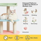 VETRESKA Cat Tree Cat Tower 38.6'' for Indoor Cats with Jute Covered Scratching Posts and Sweetheart Shape Platform, Multi-Level Cat Tower Activity Center Furniture for Kittens Cats and Pets