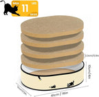 Cat Scratcher Box with 4 Cat Scratching Pads, Mess-Free Design, Refill Scratch Pad, Heavy Duty Corrugated Cardboard Lounger, DIY Stickers Decoration, for Multi-Cat Homes