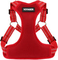 Best Pet Supplies Voyager Adjustable Step-in Flex Breathable Mesh Dog Harness for Small Medium Large Dogs (Red), S
