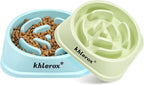 2 Pack Slow Feeder Dog Bowls for Healthy Eating, Non-Slip and Anti-Choking Design, Reduces Bloating & Overeating for Large Dogs, Easy to Clean