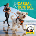 No Pull Dog Harness and Leash Set for Small Dogs – Adjustable Reflective Breathable Soft Padded Easy Control Dog Harness for Training & Walking, Orange (Small)
