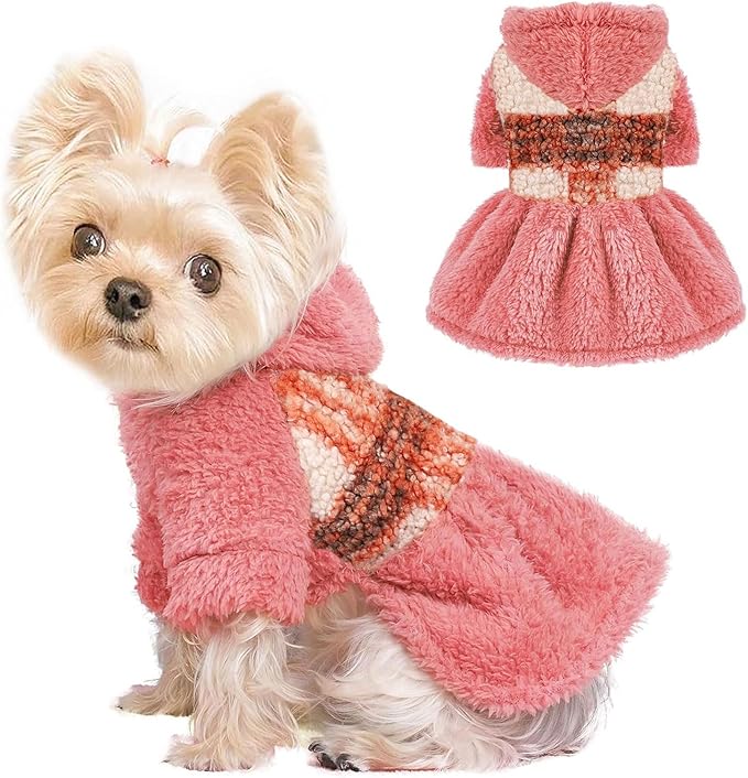 Dog Hoodie Dog Sweater Doggie Winter Clothes for Small Dogs Boy Girl Pet Hoodies for Dogs Cold Weather Doggy Coats Fall Winter Puppy Sweatshirt for Chihuahua Yorkie Cat Sweater Costumes