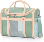Pet Carrier Backpack, Airline Approved TSA, Waterproof PU Foldable, 360° Ventilated, Light‑Blocking, Washable Travel Bag for Cats & Small Dogs