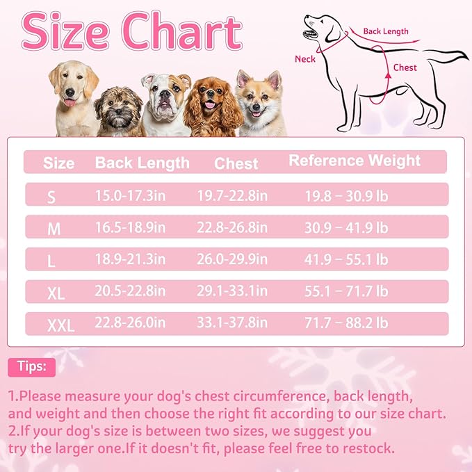 Dog Winter Coat Soft Fleece Dog Clothes for Cold Weather, Warm Dogs Pullover Pajamas Cozy Cold Weather Jacket Full Body Suit Windproof Fleece Sweater for Dogs Walking Hiking Sleeping (Blue M)