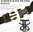 PUPTECK Soft Mesh Dog Harness and Leash Set Pet Puppy Cat Comfort Padded Vest No Pull Harnesses, Black&White, XS