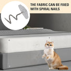 Anti Cat Scratch Furniture Protector 12pcs Self-Adhesive Cat Couch Tape with Corkscrew pins and a Scraper for Cat and Kitty